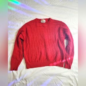 London Fog vintage knit red sweater